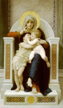  enfant - La Vierge LEnfant Jésus et Saint Jean Baptiste William Adolphe Bouguereau Religieuse Christianisme
